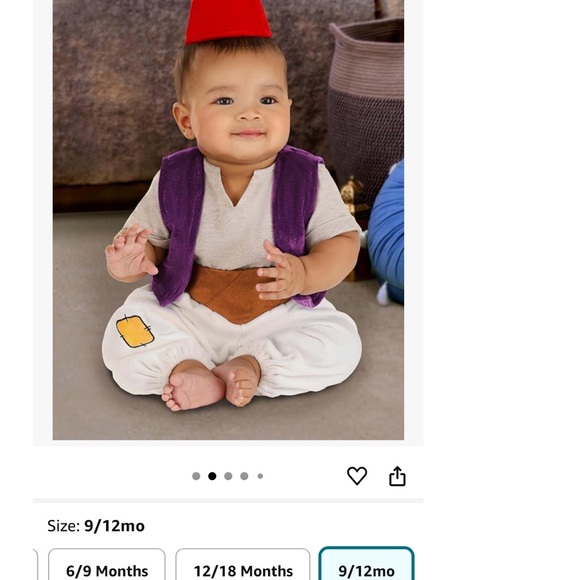 Adorable Aladdin-Inspired Baby Costume - Picture 1 of 15